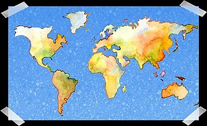 dessin des continents 